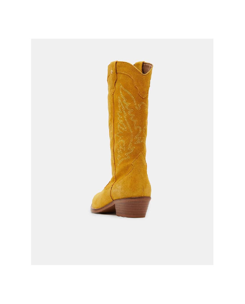 Cuplé BOTA COWBOY TACON BAJO SERRAJE MOSTAZA