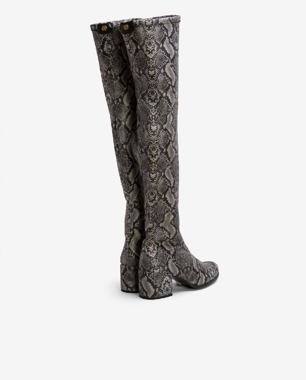 Cuplé BOTA MOSQUETERA STRECH SERPIENTE GRIS