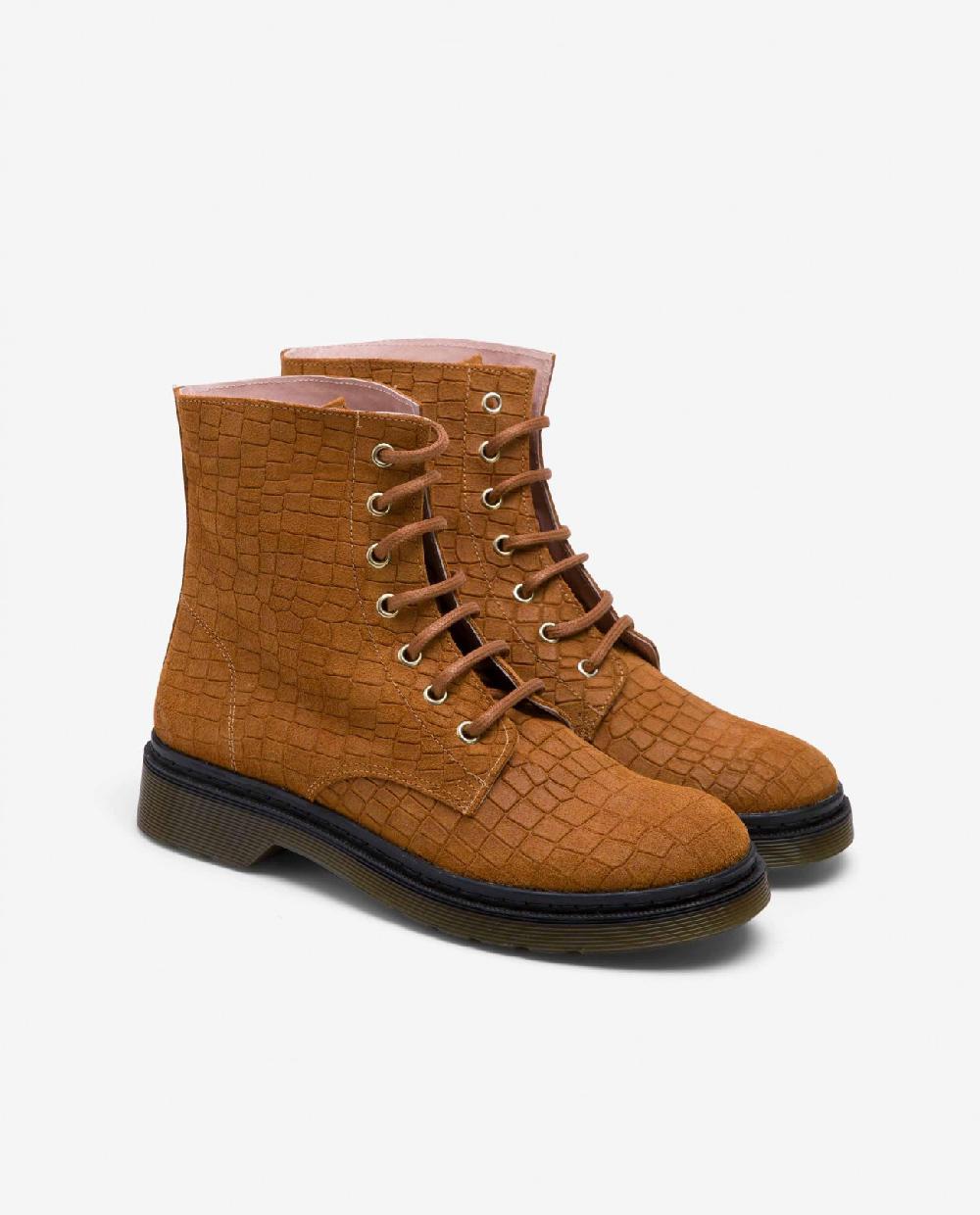 Cuplé BOTIN MILITAR SERRAJE COCO CUERO