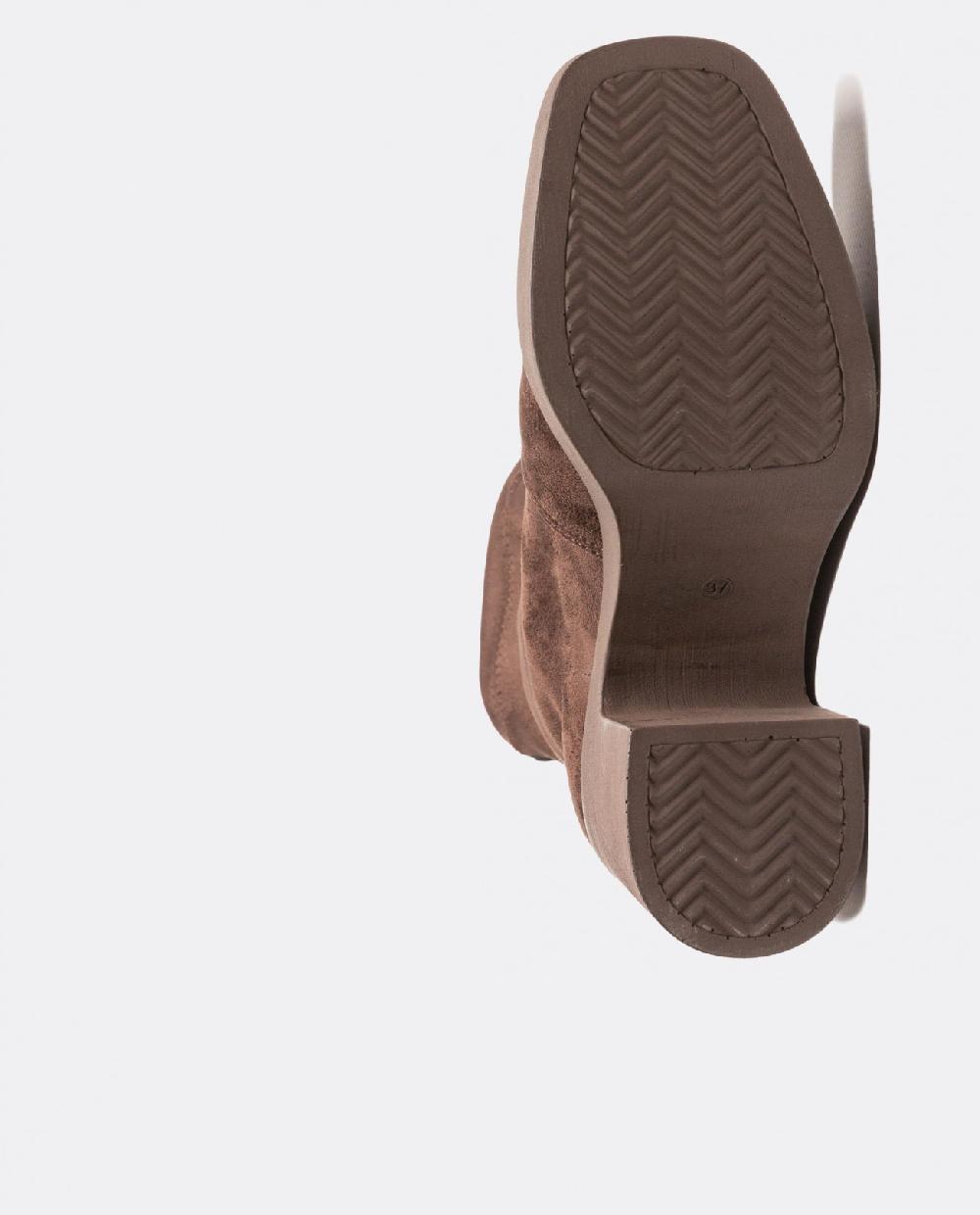 Cuplé BOTIN PLATAFORMA ULTRASUEDE STRECH MARRON