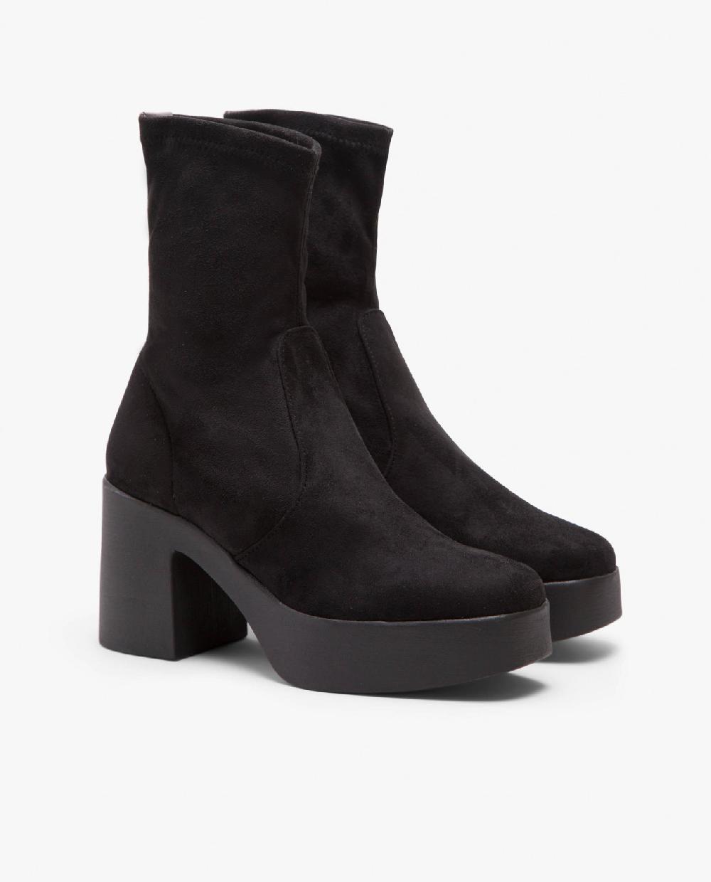 Cuplé BOTIN PLATAFORMA ULTRASUEDE STRECH NEGRO