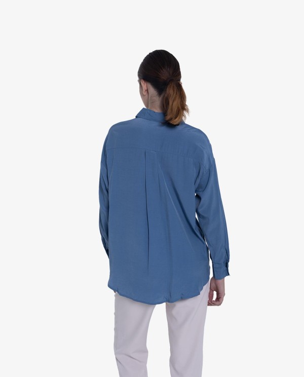 Cuplé CAMISA BÁSICA COLOR AZUL ÍNDIGO