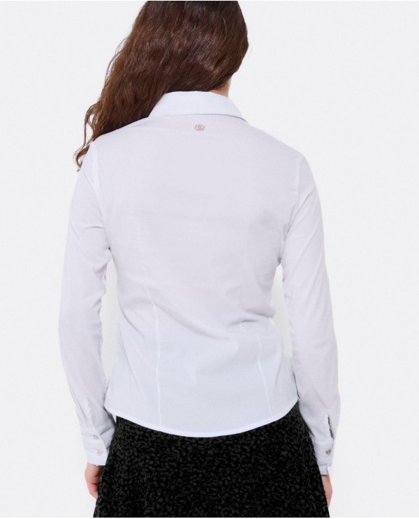 Cuplé CAMISA ENTALLADA POPELÍN BLANCO
