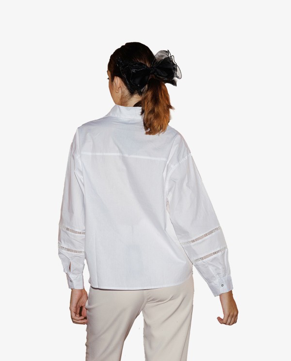 Cuplé CAMISA ESPIGA POPELÍN BLANCO