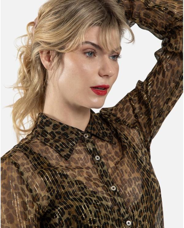 Cuplé CAMISA LUREX LEOPARDO