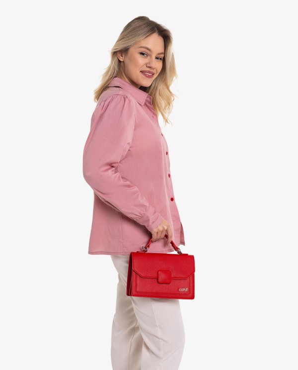 Cuplé CAMISA ROSA BORDADO CORAZÓN ROJO
