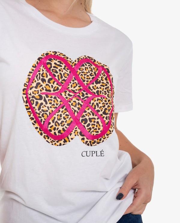 Cuplé CAMISETA BLANCA LOGO ANIMAL PRINT