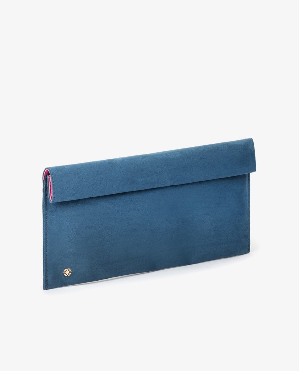 Cuplé CARTERA IMAN ULTRASUEDE AZUL