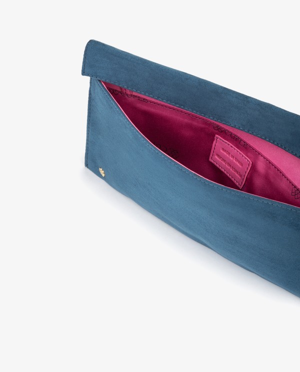 Cuplé CARTERA IMAN ULTRASUEDE AZUL