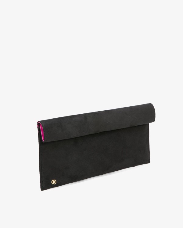 Cuplé CARTERA IMAN ULTRASUEDE NEGRO