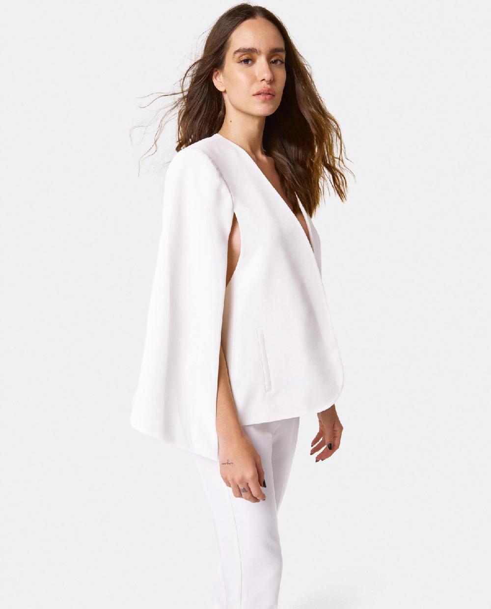 Cuplé CHAQUETA CAPA CREP BLANCO