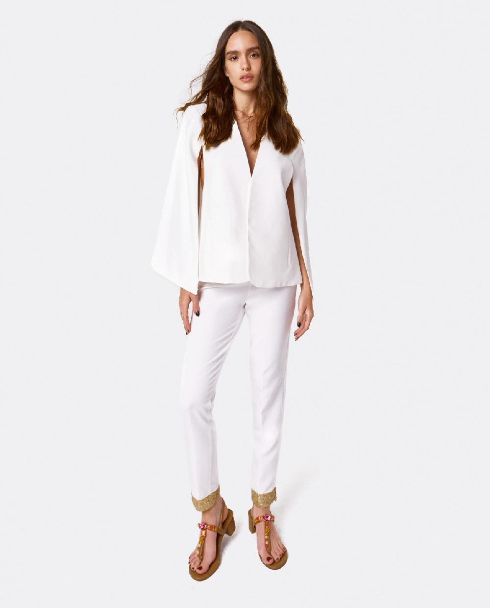 Cuplé CHAQUETA CAPA CREP BLANCO