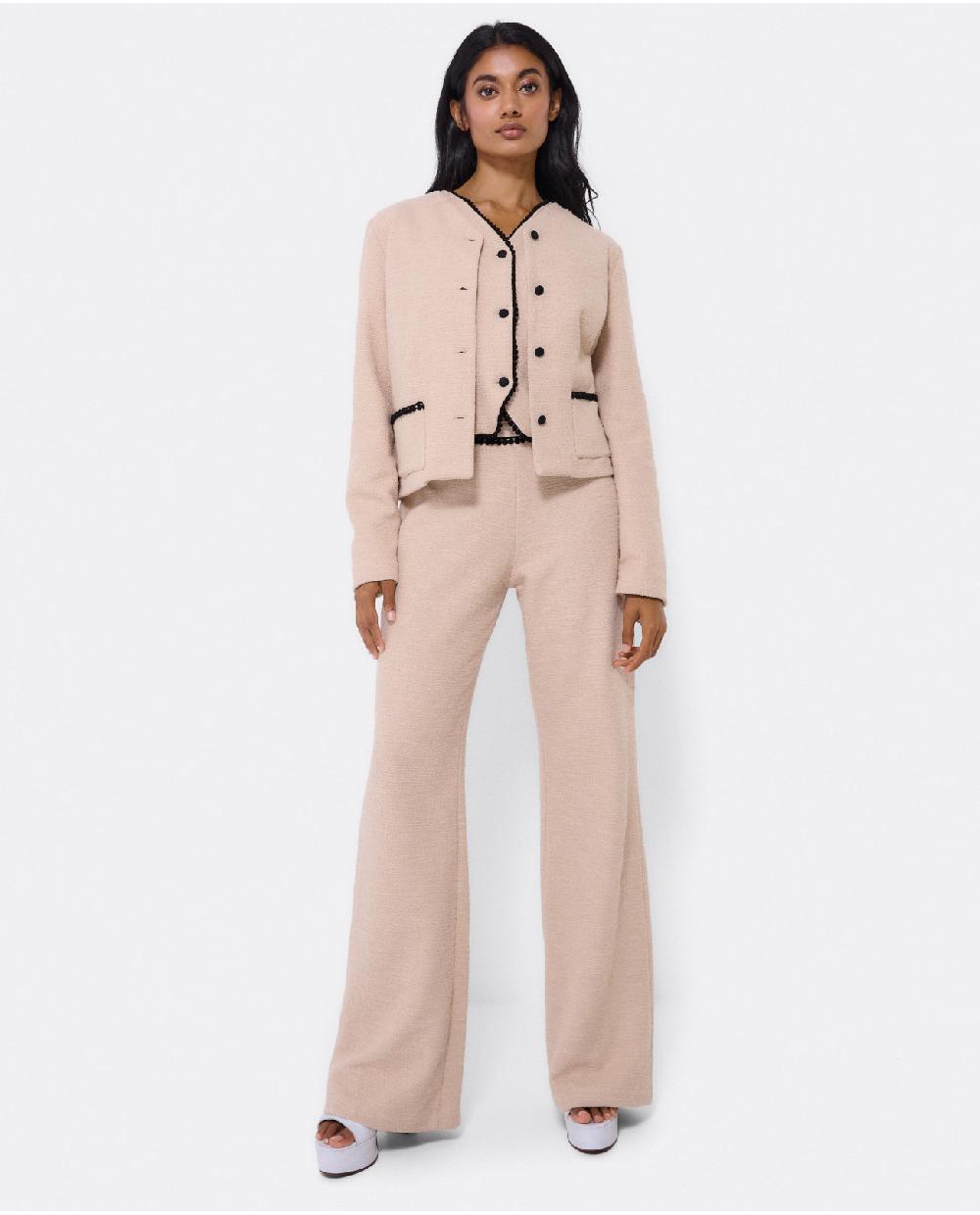 Cuplé CHAQUETA CORTA TWEED BEIG