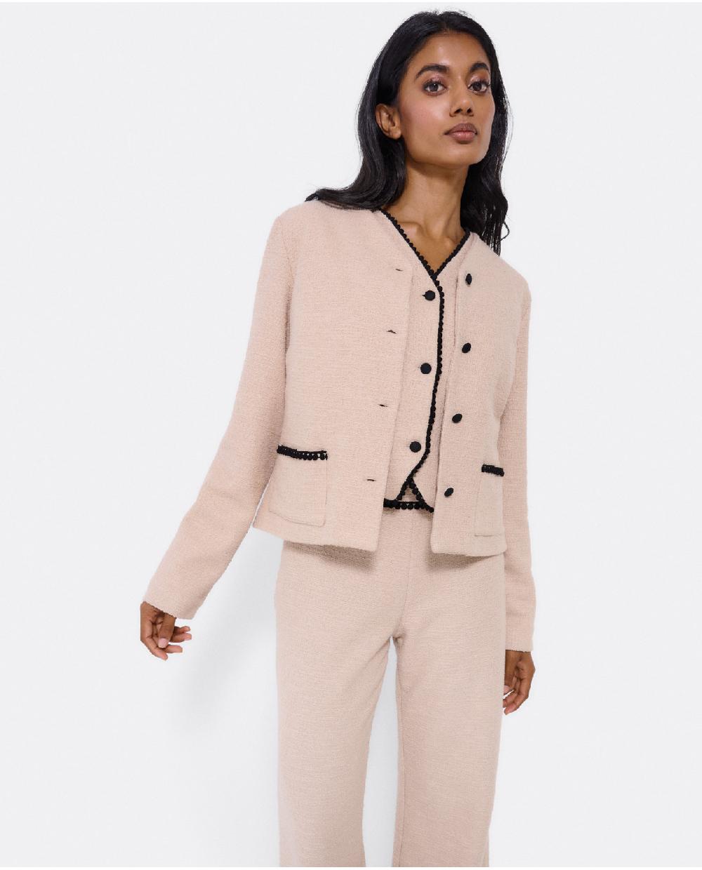 Cuplé CHAQUETA CORTA TWEED BEIG