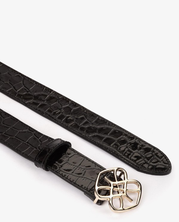 Cuplé CINTURÓN LOGO NAPA COCO NEGRO