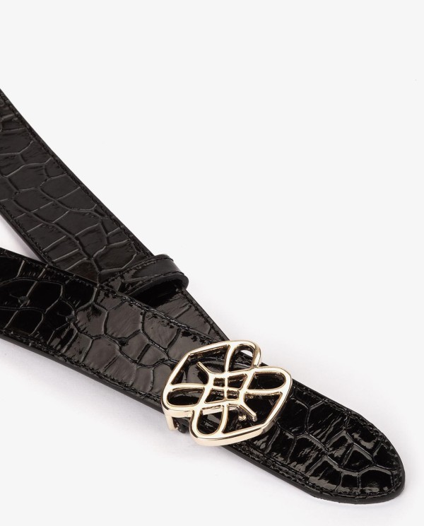 Cuplé CINTURÓN LOGO NAPA COCO NEGRO