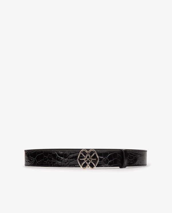 Cuplé CINTURÓN LOGO NAPA COCO NEGRO