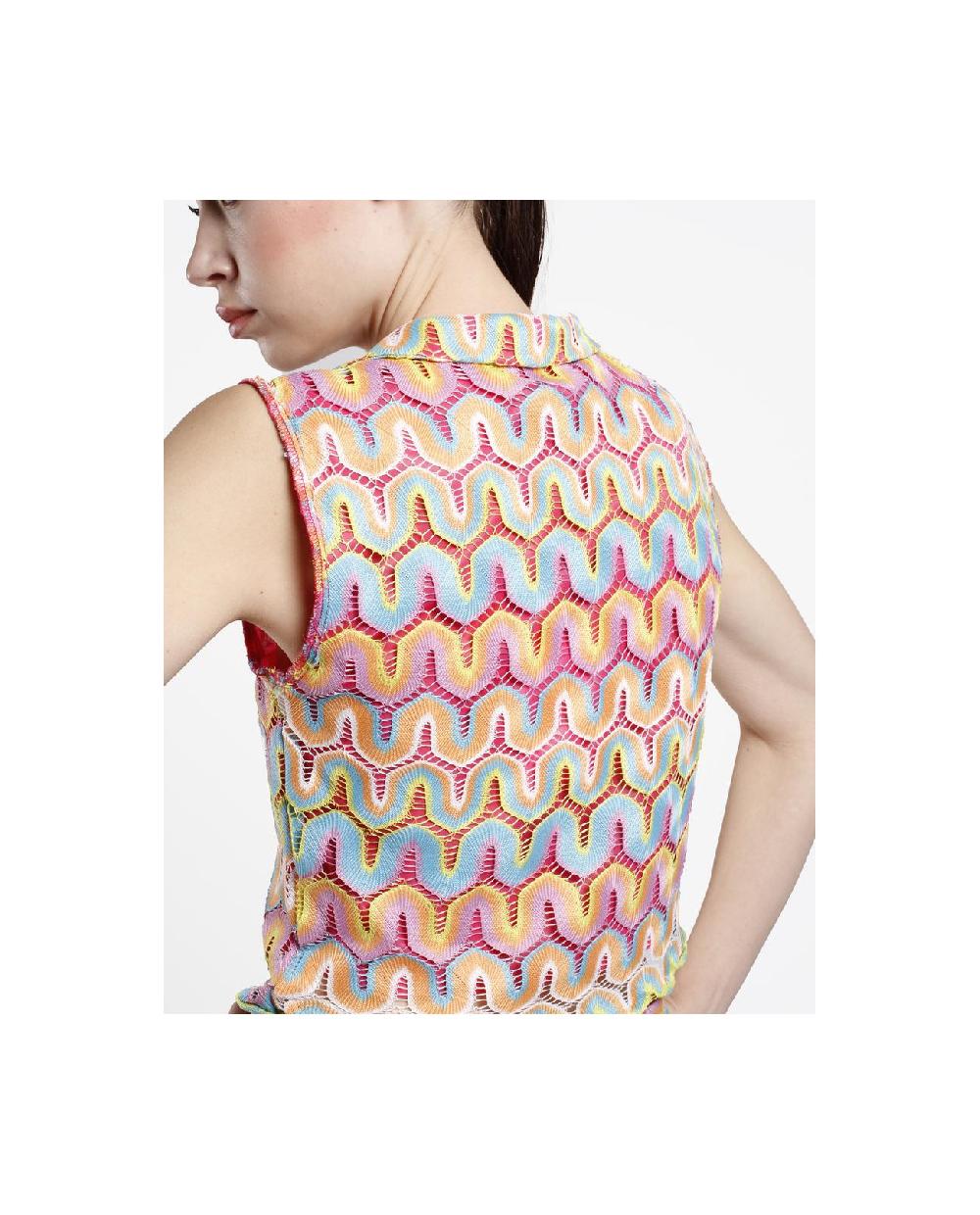 Cuplé CROP TOP CROCHET MULTICOLOR