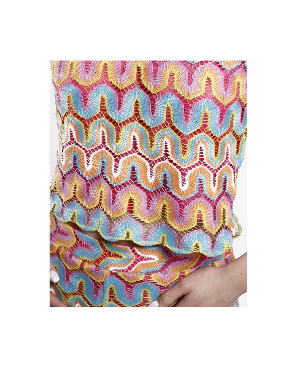 Cuplé CROP TOP CROCHET MULTICOLOR