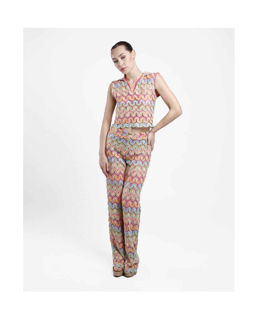 Cuplé CROP TOP CROCHET MULTICOLOR