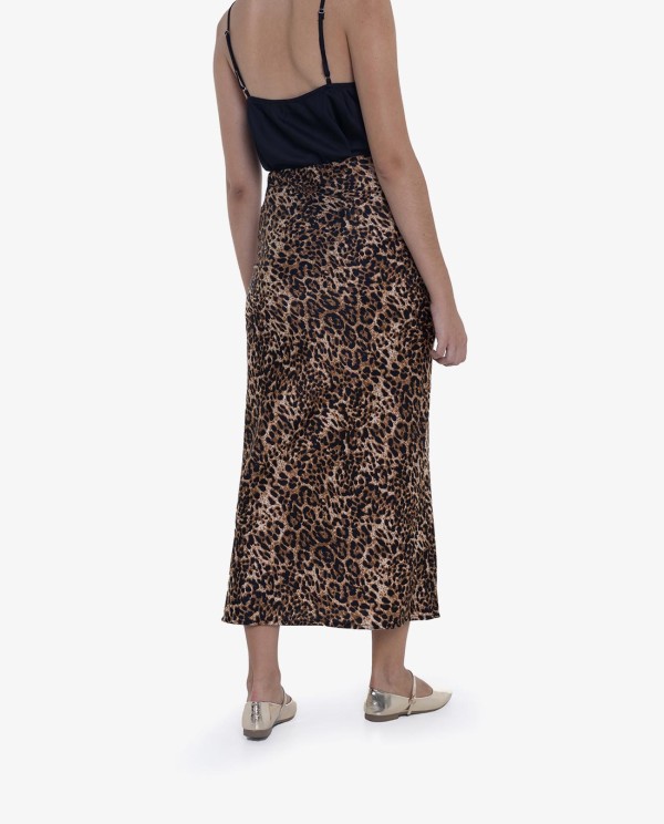 Cuplé FALDA MIDI CON ESTAMPADO DE LEOPARDO