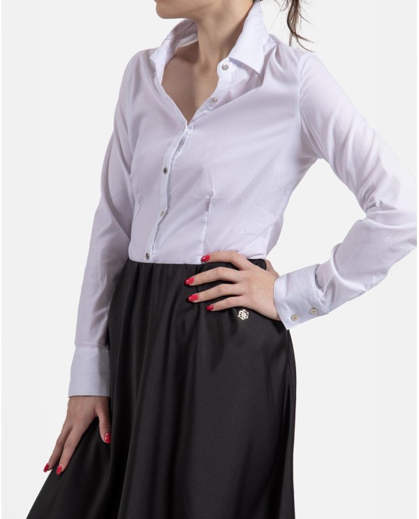 Cuplé FALDA MIDI SATEN NEGRO