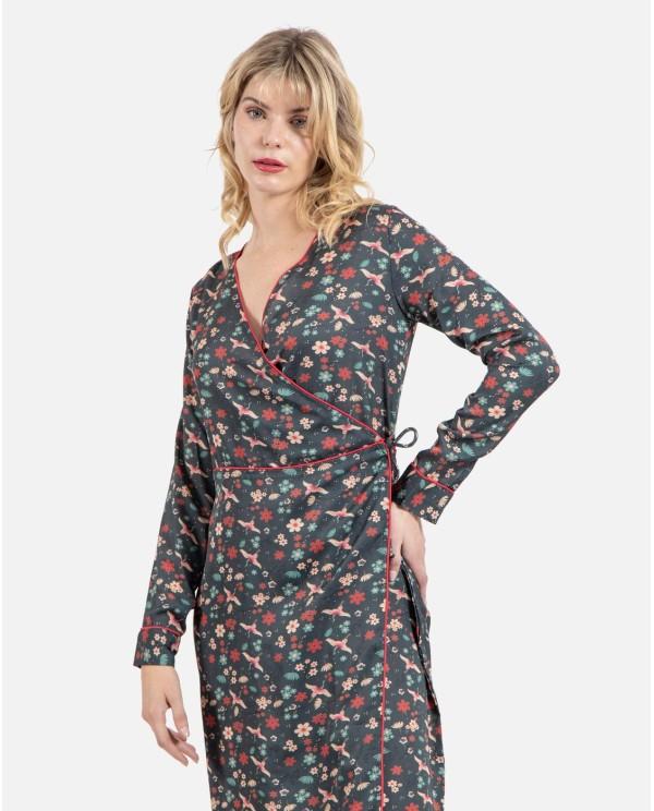 Cuplé KIMONO CREP ESTAMPADO ASIÁTICO