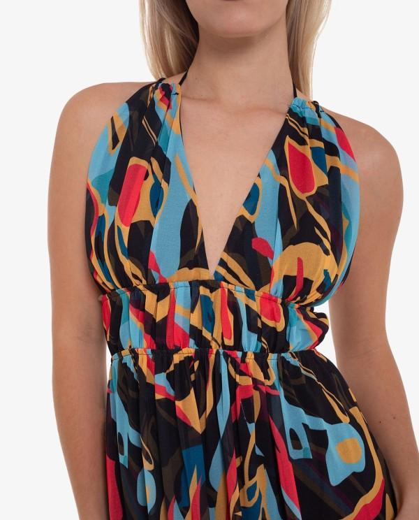 Cuplé MAXIVESTIDO ESPALDA GASA ESTAMPADO ARTIST