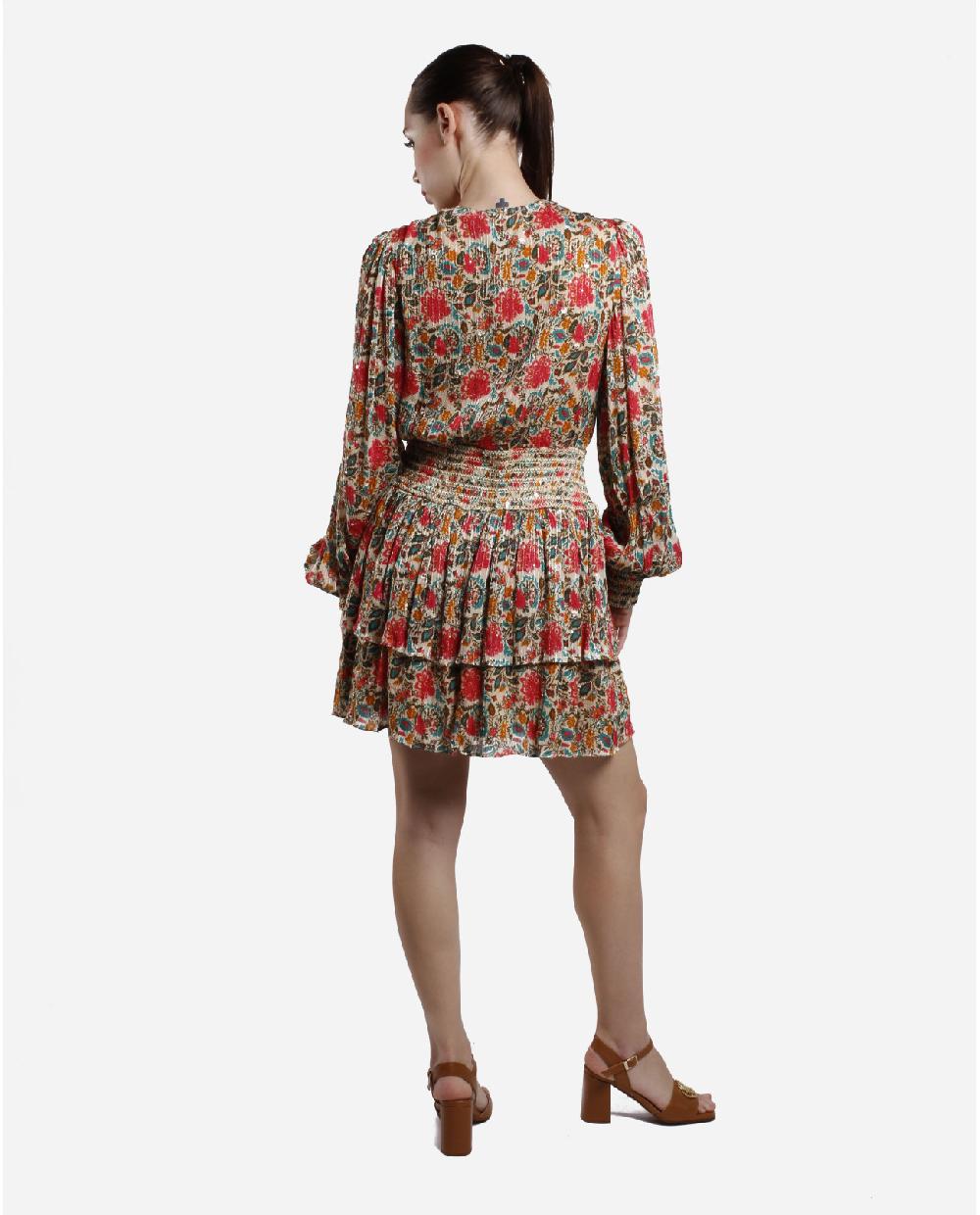 Cuplé MINI VESTIDO VOLANTES GASA ESTAMPADO FLORES