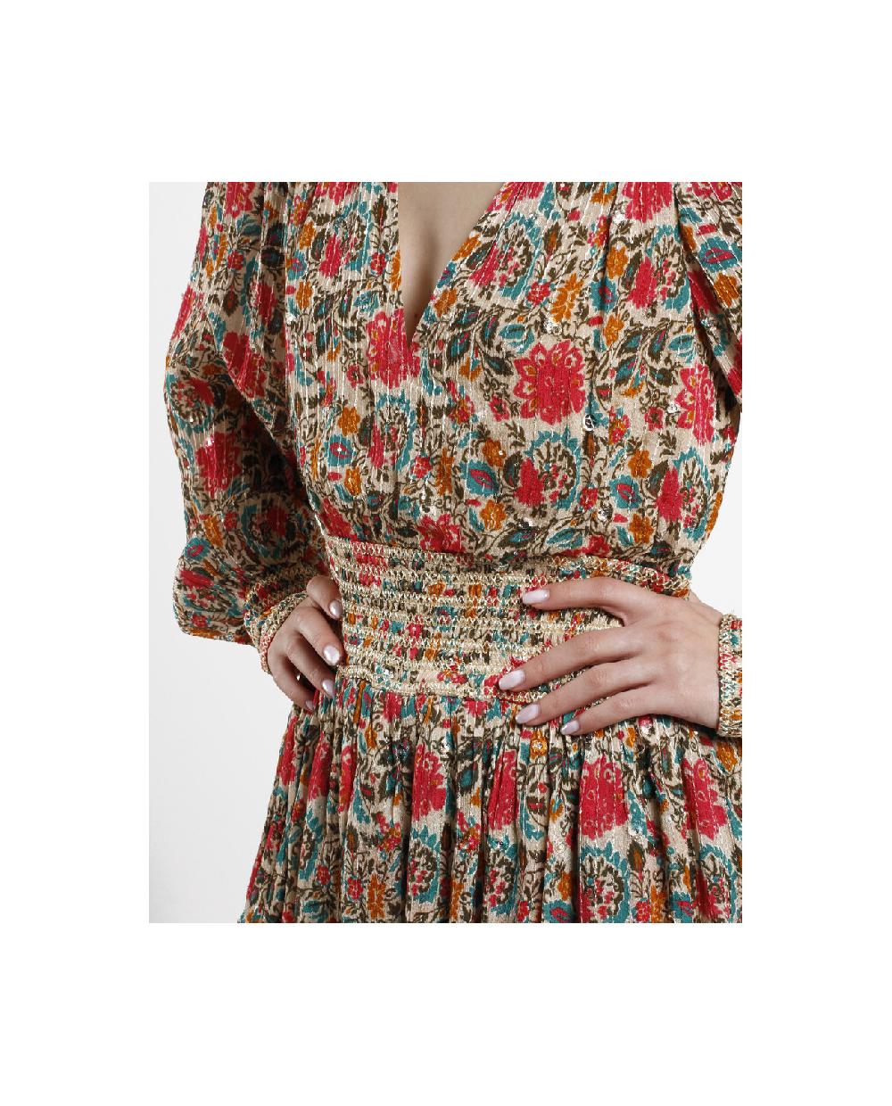 Cuplé MINI VESTIDO VOLANTES GASA ESTAMPADO FLORES