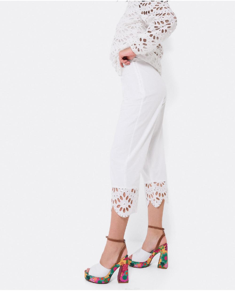 Cuplé PANTALON BAJO GUIPUR ALGODON BLANCO
