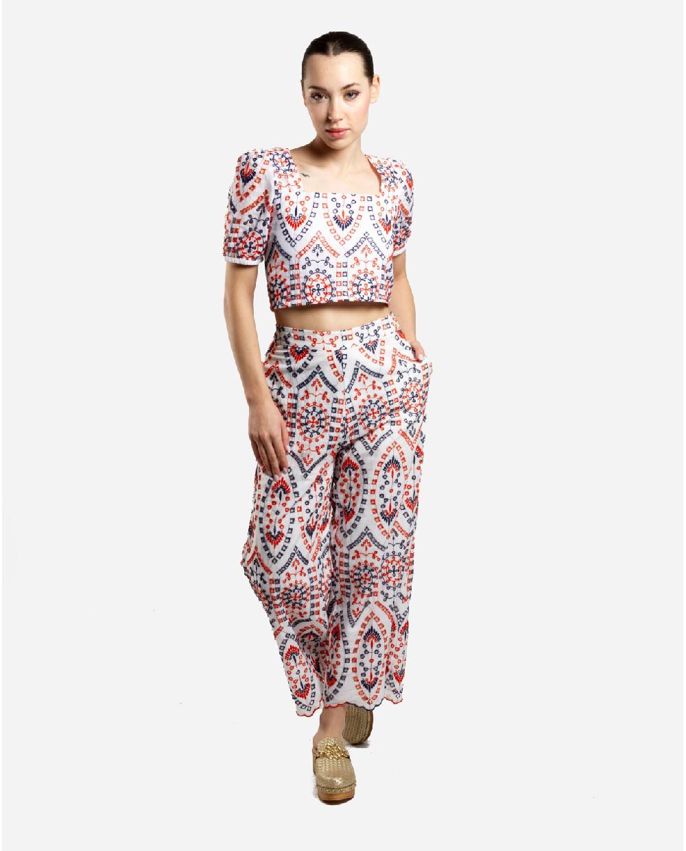 Cuplé PANTALON BORDADO ALGODON MULTICOLOR