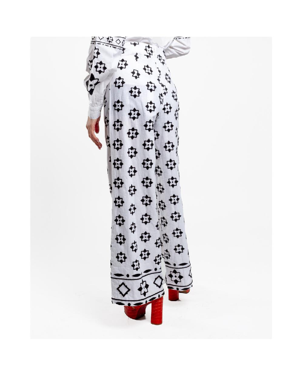 Cuplé PANTALON BORDADO CENEFA ALGODON BLANCO