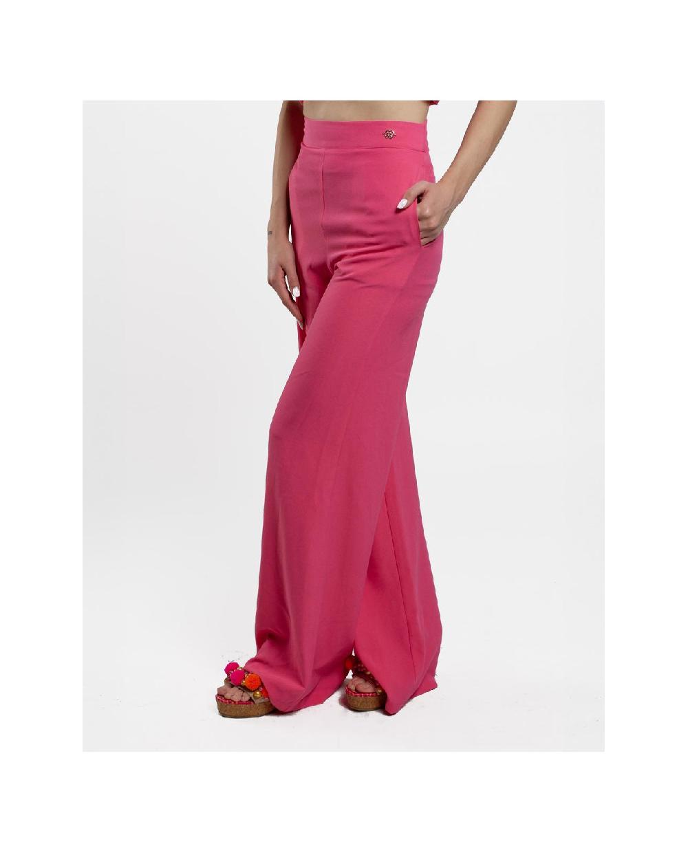 Cuplé PANTALON CAMPANA CREP FUCSIA