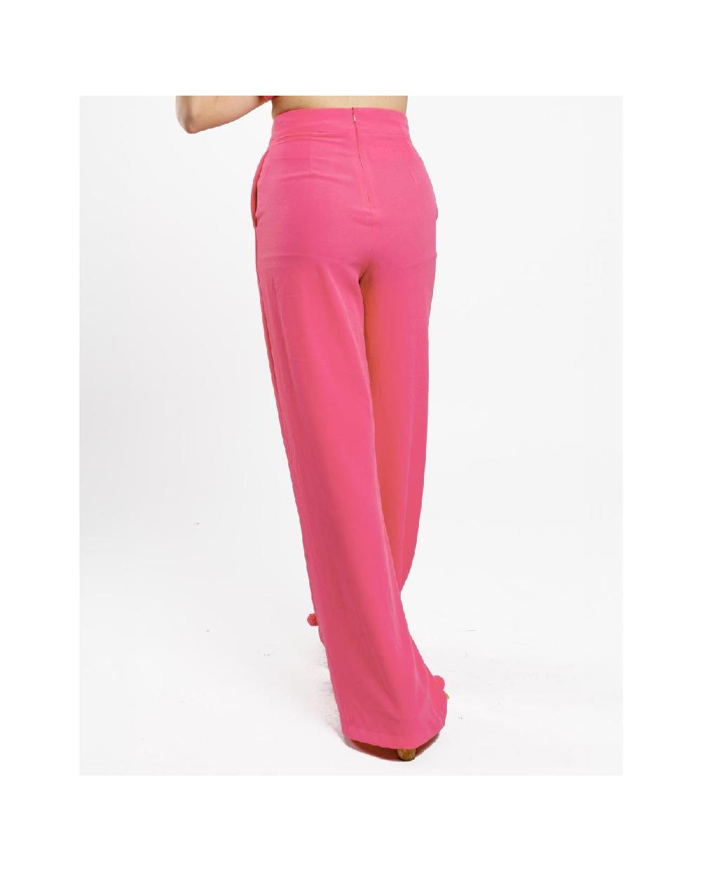 Cuplé PANTALON CAMPANA CREP FUCSIA