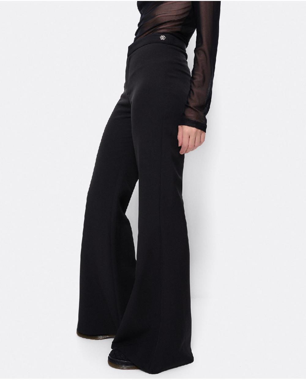 Cuplé PANTALON CAMPANA DOBLE TELA NEGRO