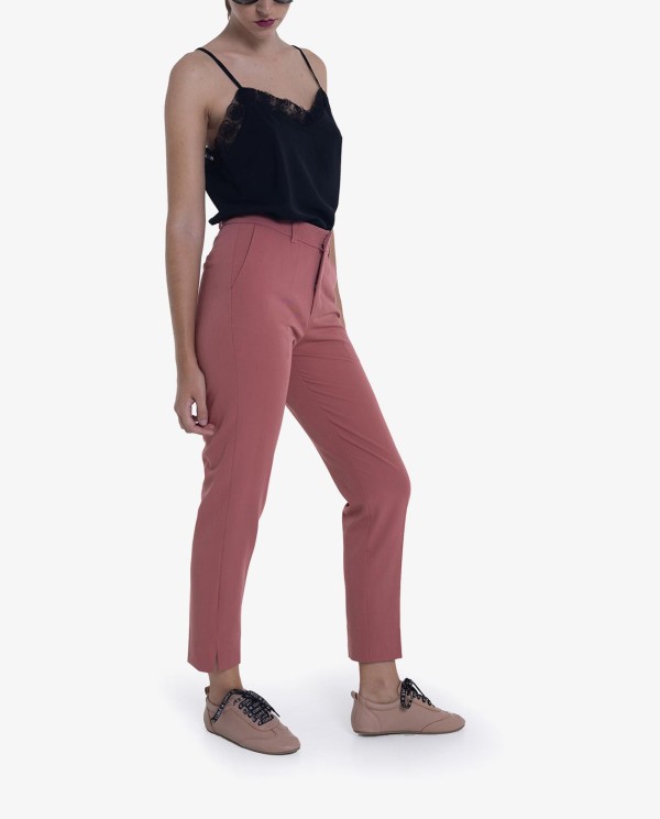Cuplé PANTALON CREP ROSA