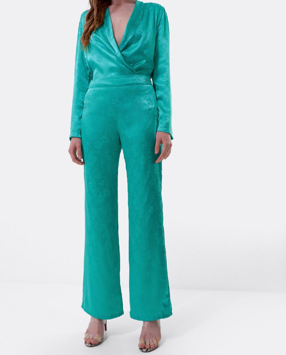 Cuplé PANTALON RECTO JACQUARD AZUL