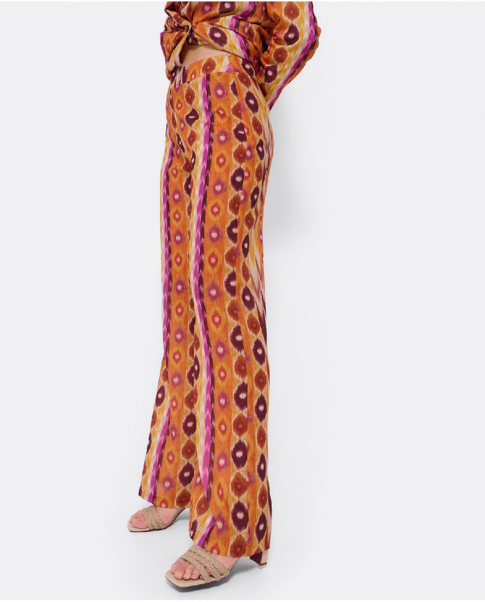 Cuplé PANTALON RECTO TEJIDO ESTAMPADO ÉTNICO