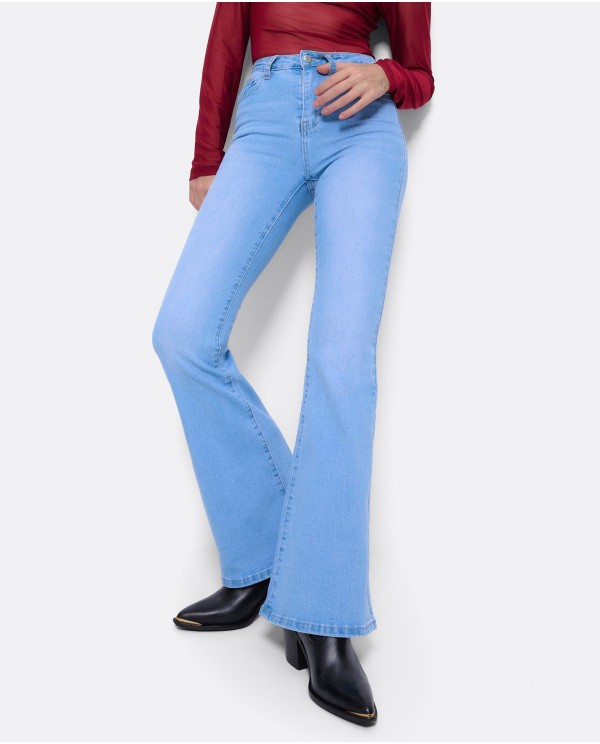 Cuplé PANTALÓN VAQUERO CON CAMPANA VAQUERO AZUL