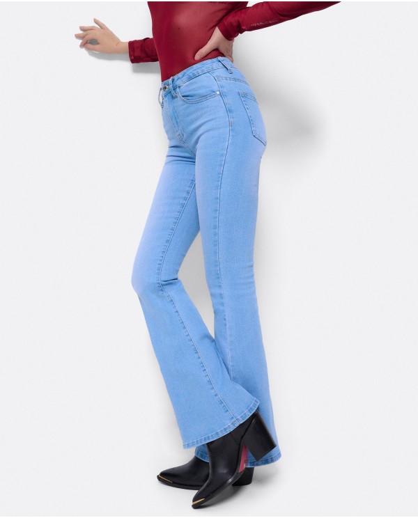 Cuplé PANTALÓN VAQUERO CON CAMPANA VAQUERO AZUL