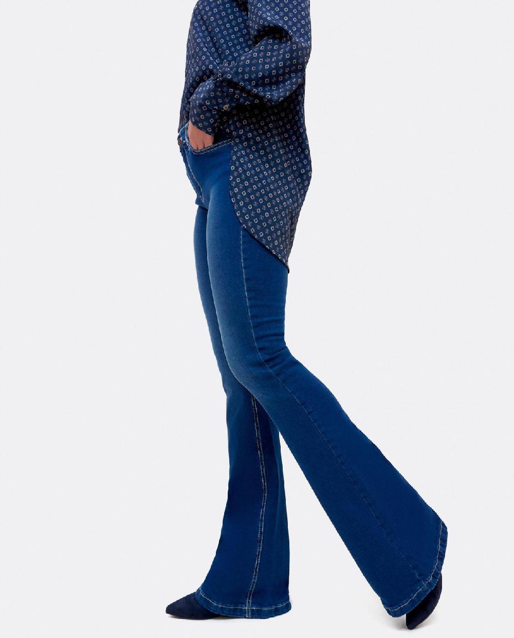 Cuplé PANTALÓN VAQUERO CON CAMPANA VAQUERO MARINO