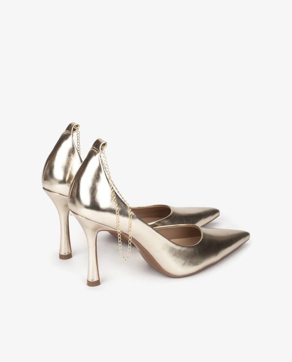 Cuplé SALÓN CADENA TECNOPIEL METALIZADO ORO