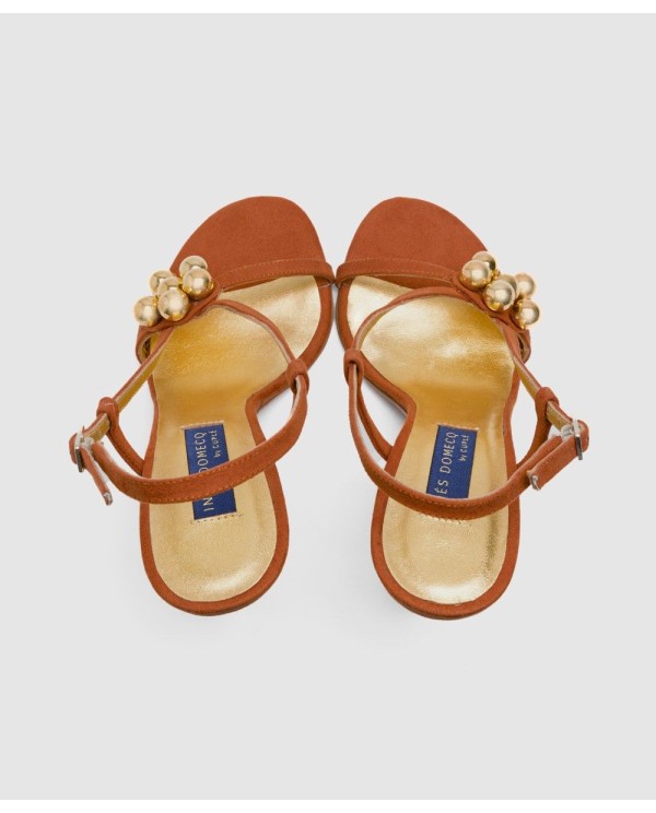 Cuplé SANDALIA DURCAL ALTA ULTRASUEDE NARANJA
