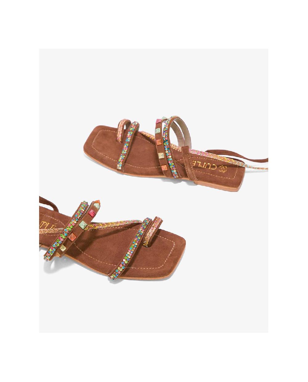 Cuplé SANDALIA TACHAS MULTI SERRAJE CUERO