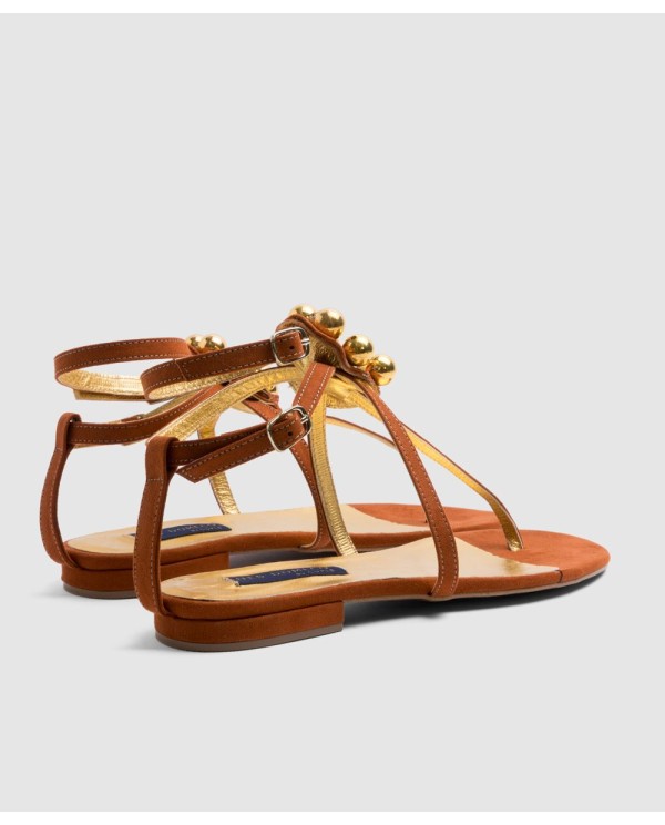 Cuplé SANDALIA TARIFA ULTRASUEDE NARANJA