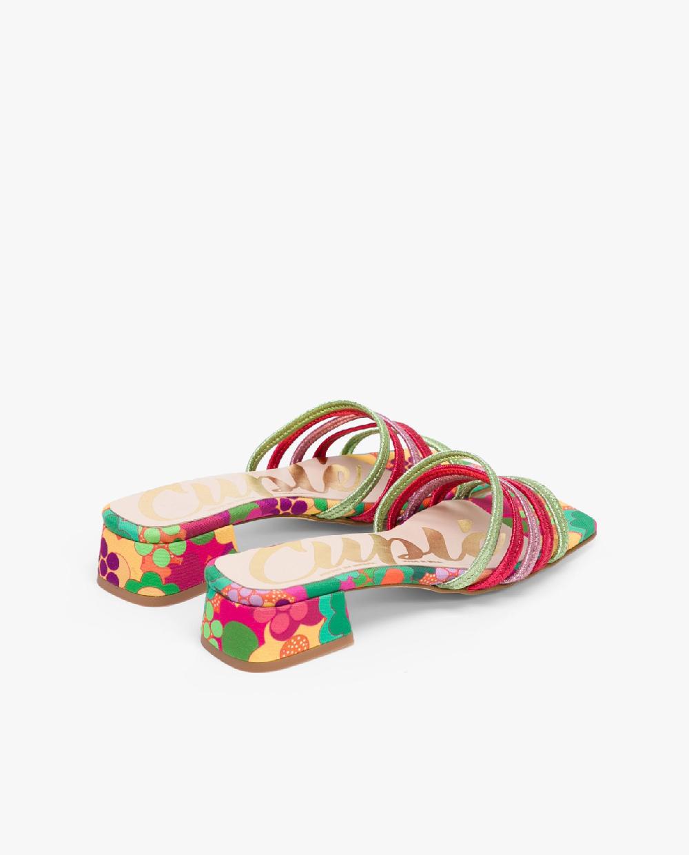 Cuplé SANDALIA TIRAS TEJIDO MULTICOLOR