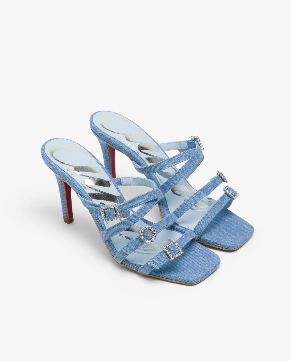 Cuplé SANDALIA TIRAS VAQUERO AZUL