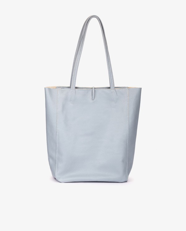 Cuplé SHOPPER VERTICAL PIEL AZUL