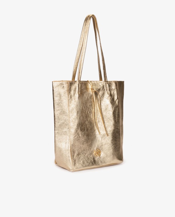 Cuplé SHOPPER VERTICAL PIEL ORO